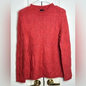 Talbots Women's Wool & Alpaca Blend‎ Long Sleeve Cable Knit Sweater Size Medium